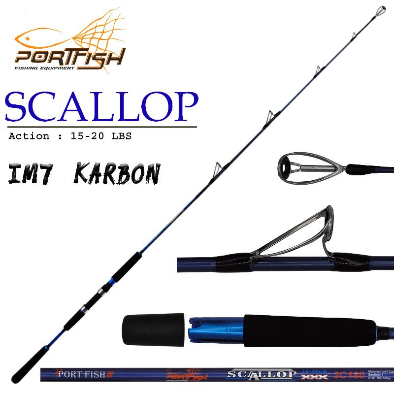 Portfish Scallop Jig Kamışı 180 cm Tek Parça 15-20 Lbs