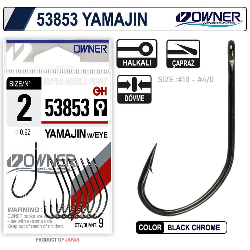 Owner 53853 Yamajin With Eye Black Chrome İğne