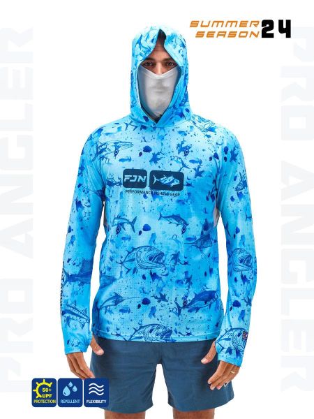 Fujin Pro Angler S24 BuffHoodie Blue Fish