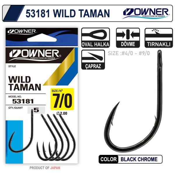 Owner 53181 Wild Taman Black Chrome İğne