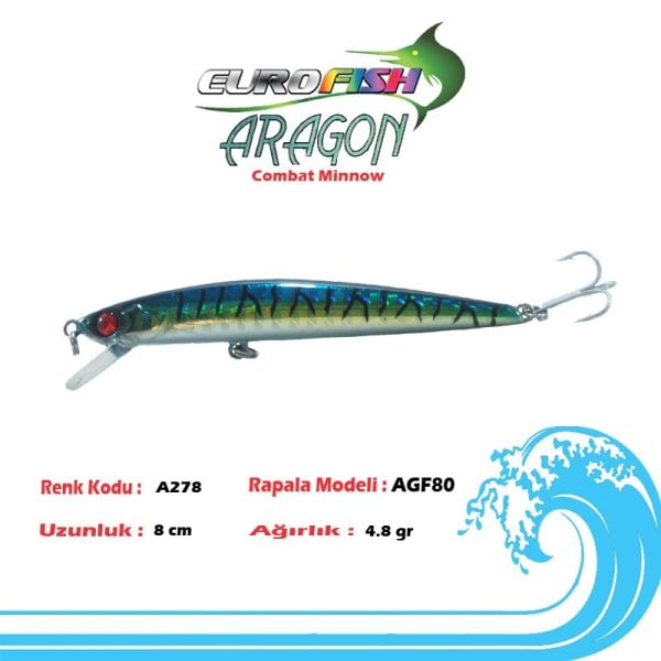 Eurofish Aragon Maket Balık 8 cm A278