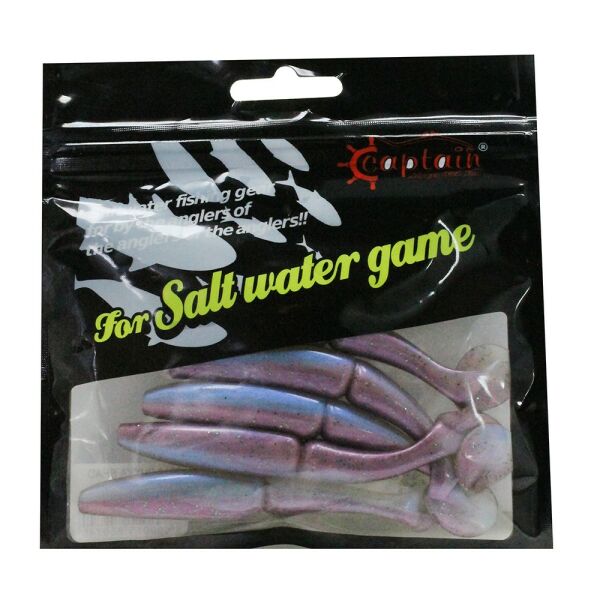Captain 3516 Pukka Shad 9cm 7gr Levrek Silikonu 5'li Paket Suni Yem