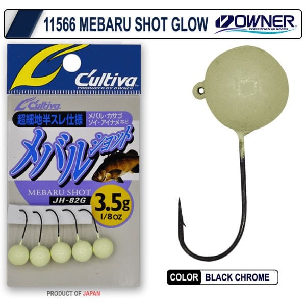Owner 11566 Mebaru Shot Glow Lrf Jighead