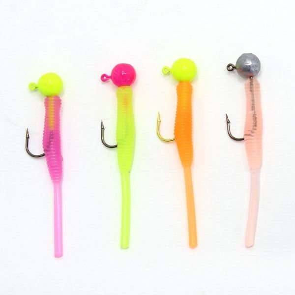 Captain 3521 Mini Worm 4.5cm Jig Headli LRF Silikon Yem 5'li SET