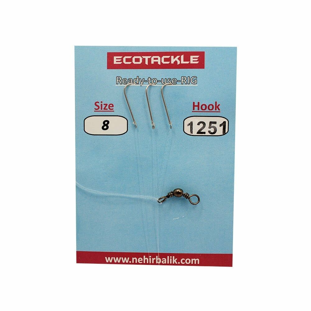 Ecotackle Fırdöndülü Yemli Takım 1251 3 İğne 100P 3