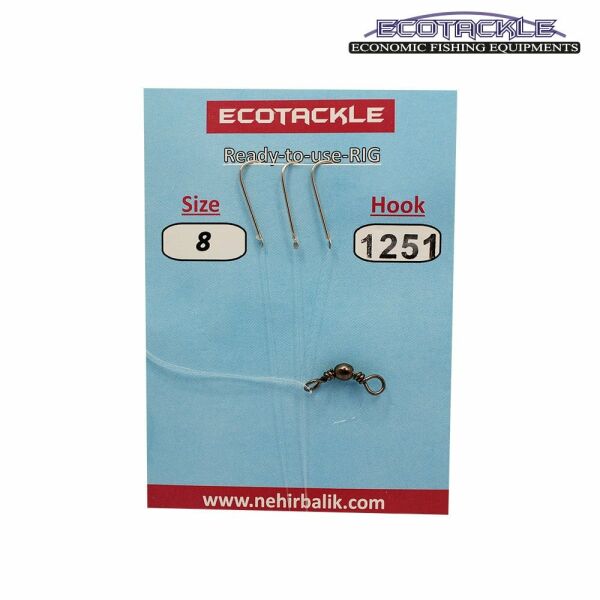 Ecotackle Fırdöndülü Yemli Takım 1251 3 İğne 100P 3