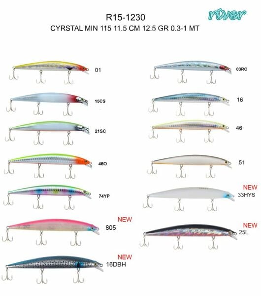 River Cyrstal Min 115F 11.5Cm 12.5G Maket Balık 46