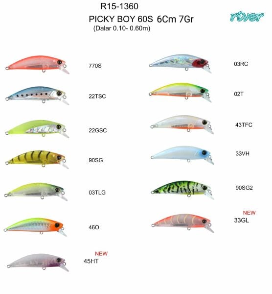 River Picky Boy 60S 6Cm 7G Maket Balık 46O