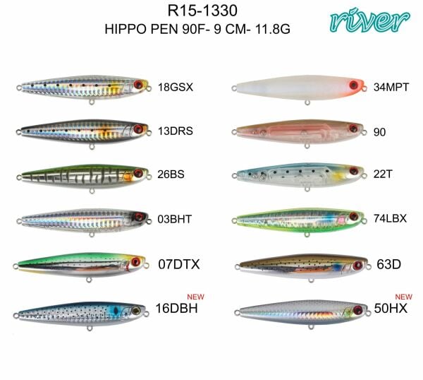 River Hippo Pen 90F 9 cm 11.8Gr Popper 16DBH