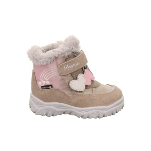 SUPERFIT Husky+ Geniş Kalıp Gore-Tex Kız Çocuk Cırtlı Kürklü Kar Botu 1-006061-1 (19-23)