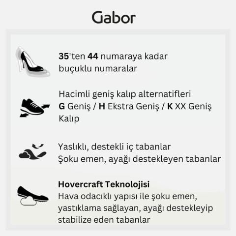 GABOR Hovercraft Kadın Tokalı Babet Ayakkabı 74.166