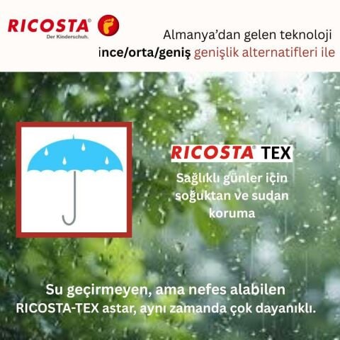 RICOSTA Tinki Orta Genişlik Ricosta-Tex Kız Çocuk Işıklı Cırtlı Bot 7303702-2 (31-39)