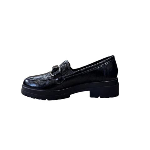 IMAC Saba Kadın Tokalı Loafer Ayakkabı 857240 Siyah Rugan - 40