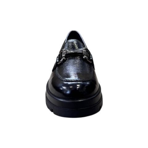 IMAC Saba Kadın Tokalı Loafer Ayakkabı 857240 Siyah Rugan - 40