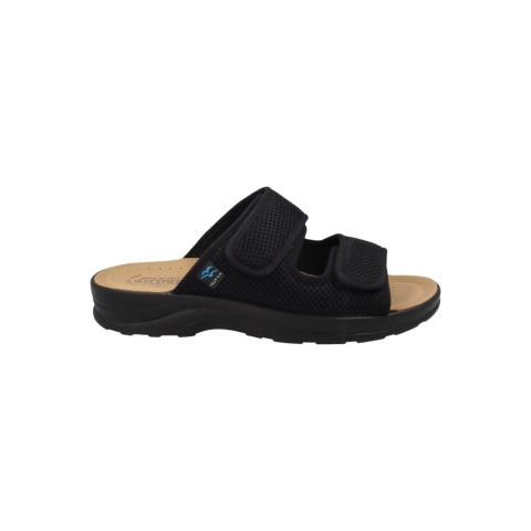 FLY FLOT Slipper İki Cırtlı Erkek Terlik S5-143 Siyah Kumaş - 43