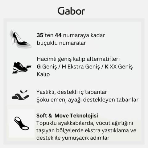 GABOR Geniş (G) Kalıp Soft & Move Kadın Topuklu Ayakkabı 72.152