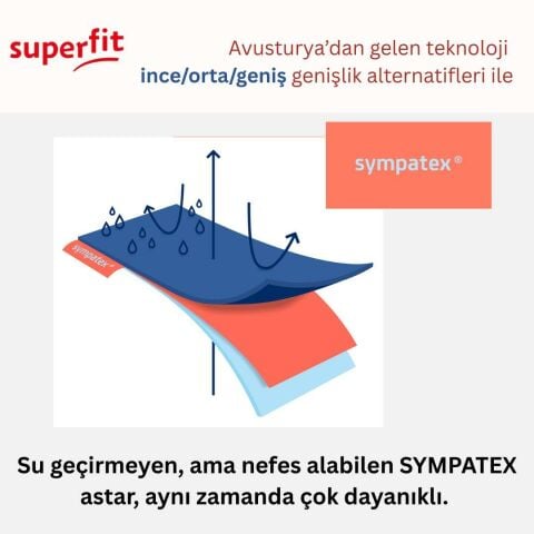 SUPERFIT Husky Orta Genişlik Sympatex Erkek Çocuk Cırtlı Kar Botu 1-006047-1 (19-23)