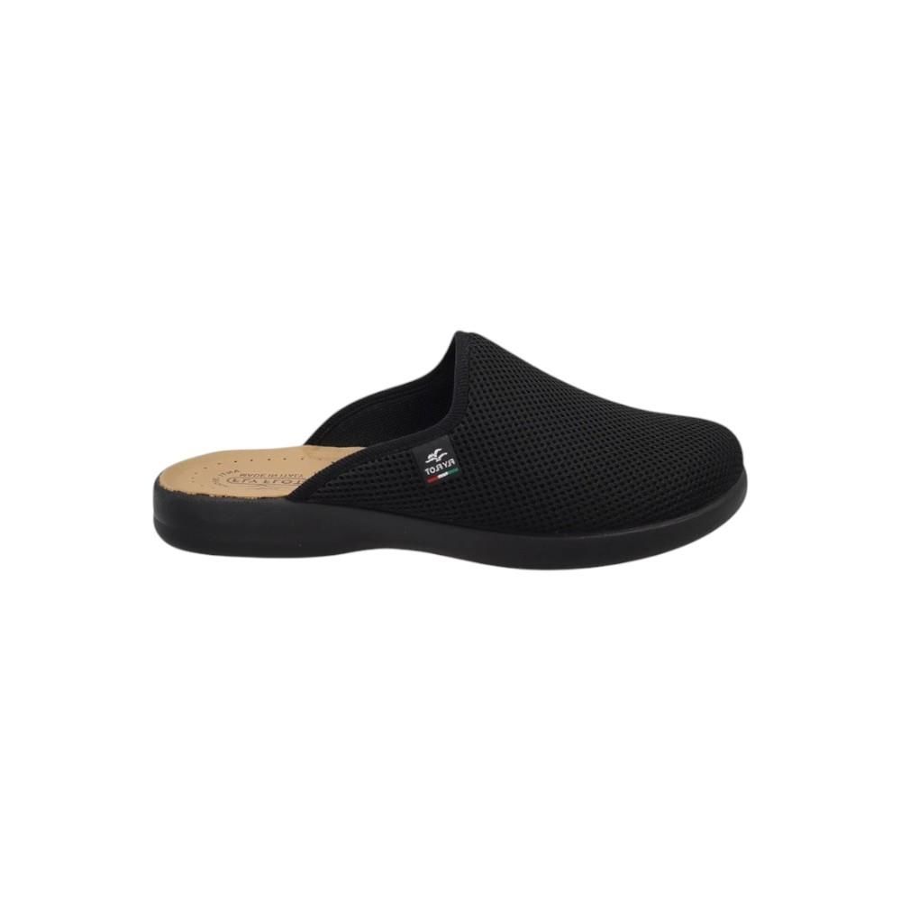 FLY FLOT Cloth Önü Kapalı Erkek Terlik P7-118 Siyah Kumaş - 41