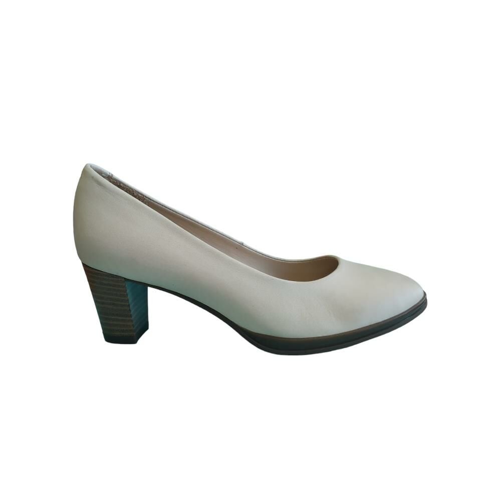 EXTRAFIT Kadın Platformlu Topuklu Ayakkabı 73508 Bej Deri - 40