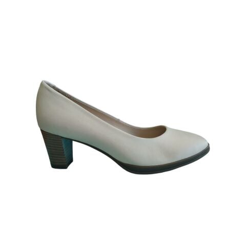 EXTRAFIT Kadın Platformlu Topuklu Ayakkabı 73508 Bej Deri - 40