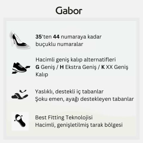 GABOR Best Fitting Kadın 3 Cırtlı Sandalet 83.600