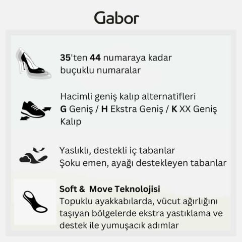 GABOR Geniş (G) Kalıp Soft & Move Kadın Arkası Açık Topuklu Ayakkabı 82.260