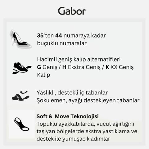 GABOR Geniş (G) Kalıp Soft & Move Kadın Arkası Açık Topuklu Ayakkabı 82.260