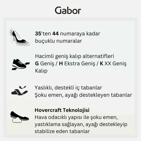 GABOR Hovercraft Kadın Tokalı Babet Ayakkabı 84.166