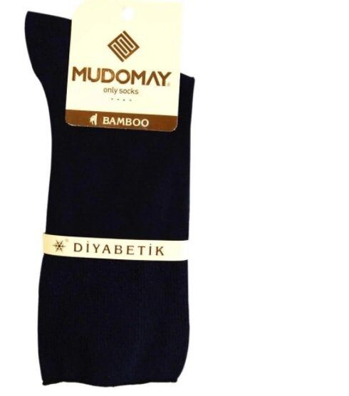 MUDOMAY Modal&Corespun Diabetik Erkek Çorabı 46001 Füme
