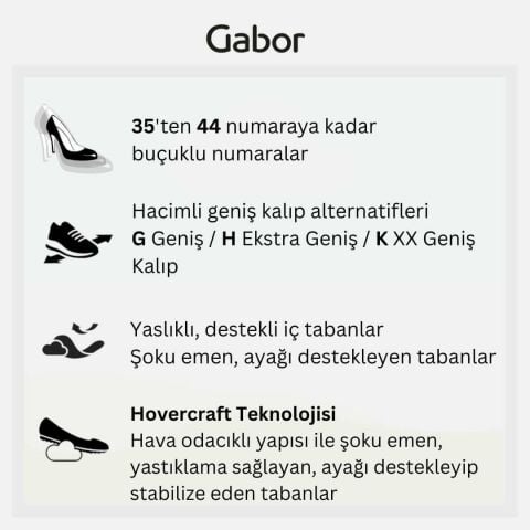 GABOR Hovercraft Kadın Delikli Babet Ayakkabı 84.169