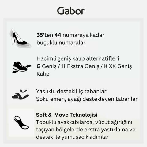 GABOR Geniş (G) Kalıp Soft & Move Kadın Topuklu Ayakkabı 72.152