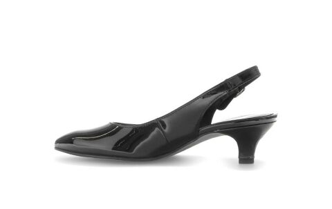 GABOR Geniş (G) Kalıp Kadın Arkası Açık Topuklu Ayakkabı 71.500 Siyah Rugan - 40