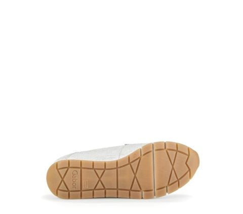 GABOR Comfort (G) Geniş Kalıp Kadın Kuşaklı Ayakkabı 42.471-1 40 - Beyaz Baskı Deri