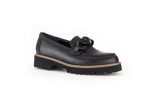 GABOR Best Fitting Kadın Tokalı Loafer Ayakkabı 75.240 Siyah Deri - 42