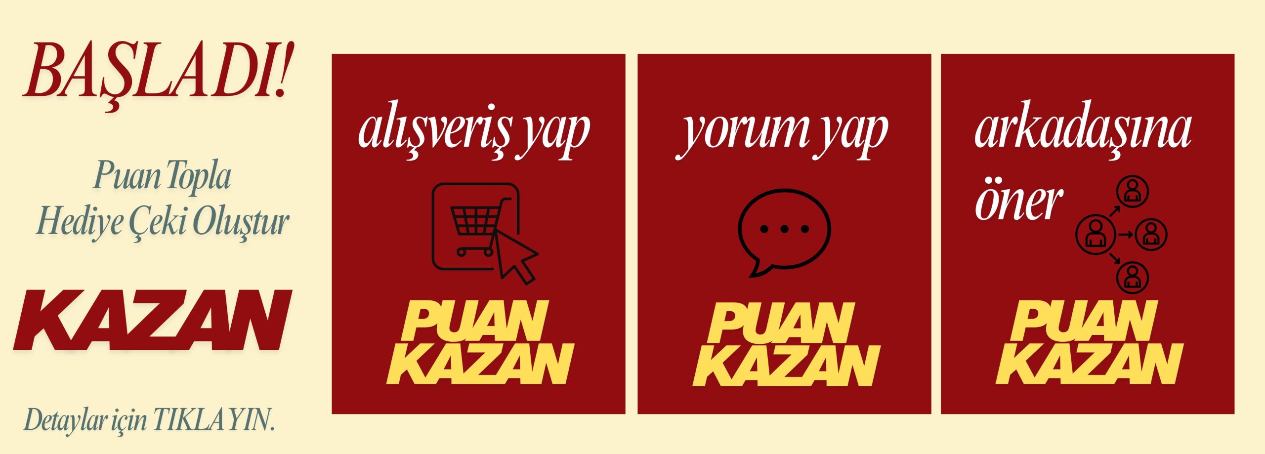 Puan Sistemi Başladı!