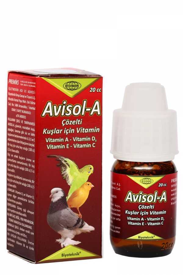 Biyoteknik Avisol-A Kuşlar İçin Vitamin 20 cc 6 Adet