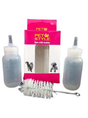 Pet Style Kedi Köpek Biberonu İkili 50 ml x 2 Fırçalı