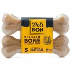 Delibon Köpekler İçin Deri Pres Kemik Naturel 12 Cm 2 Li Paket