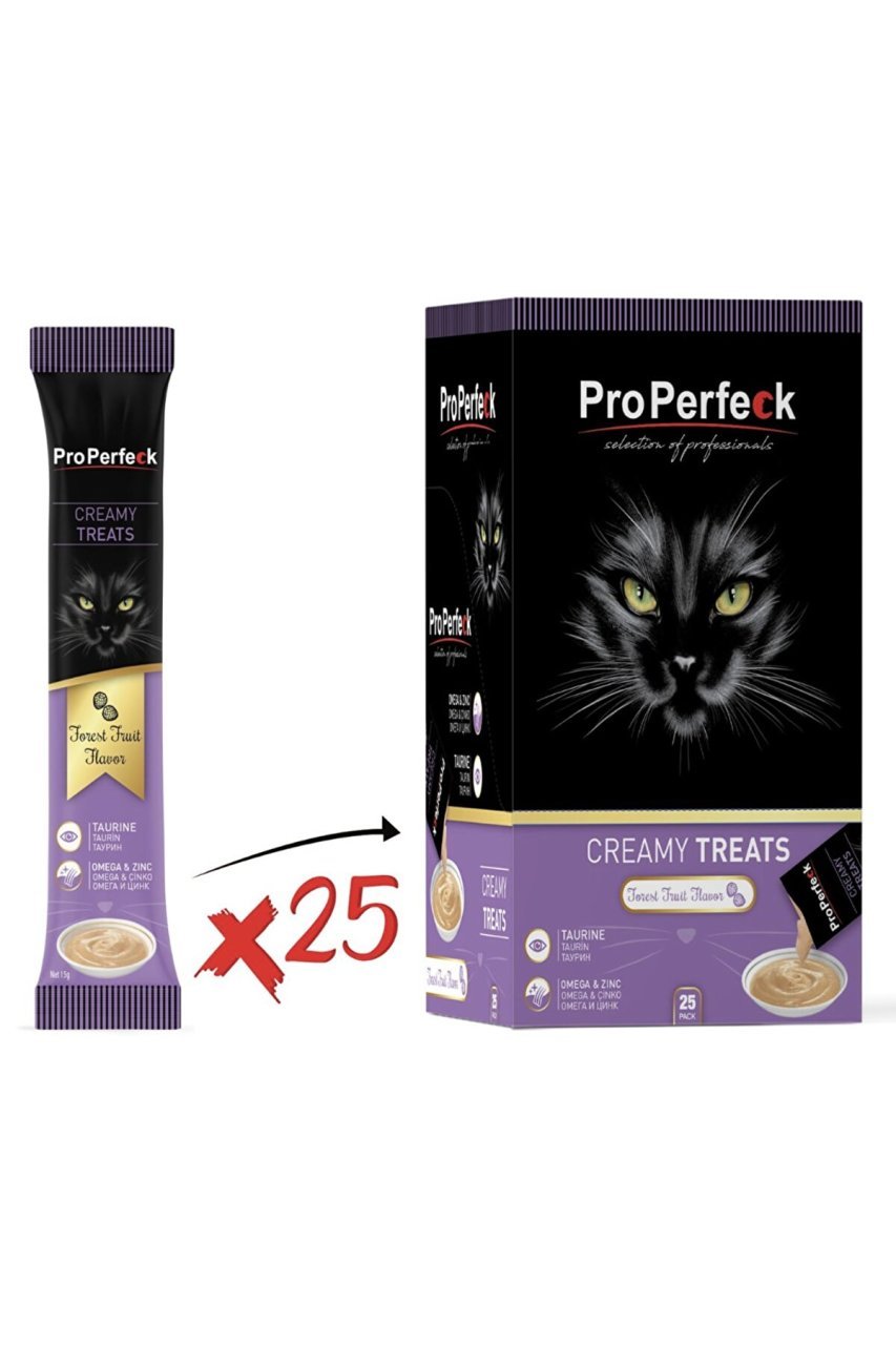 Pro Perfeck Krema Orman Meyveli Sıvı Kedi Ödülü 15 Gr X 25 Adet