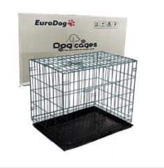 EuroDog Köpek Kafesi Siyah Dövme 92x61,5x68,5 cm