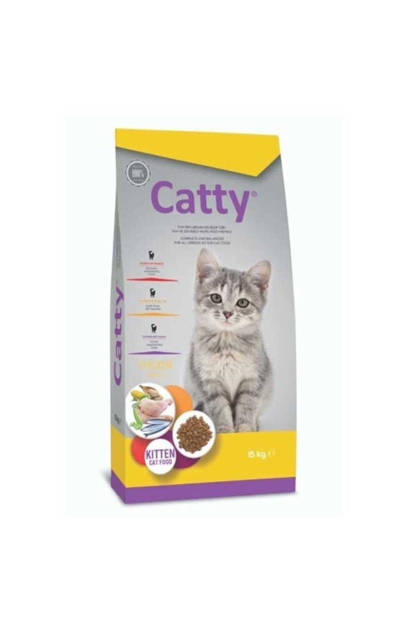 Catty Tavuklu Kitten Yavru Kedi Maması 15 Kg