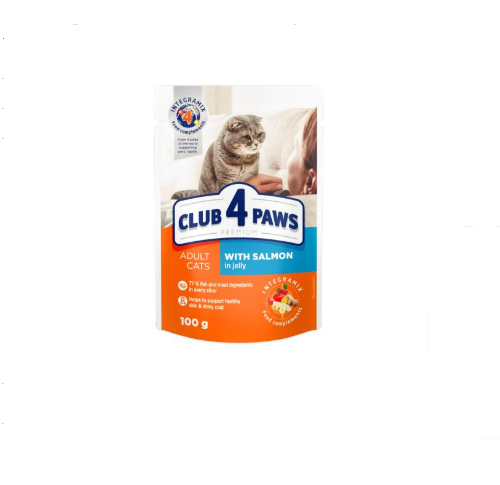 Club4Paws Somonlu Premium Pouch Kedi Maması 100 Gr 24 Adet