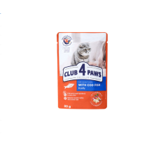 Club4Paws Morina Balıklı Premium Pouch Kedi Maması 80 Gr 24 Adet