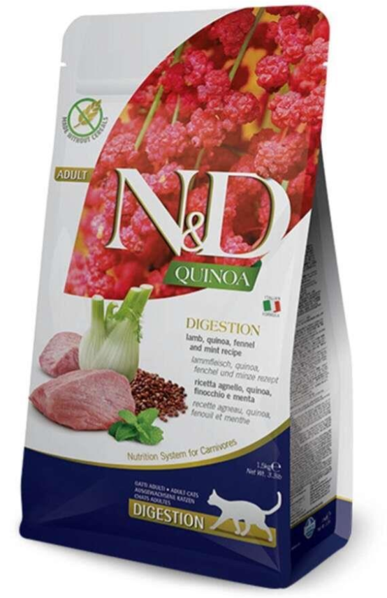 ND Quinoa Digestion Kuzu Kinoa Aromalı Hassas Sindirim Kedi Maması 1,5 Kg