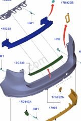 FORD FOCUS GRAND C MAX ARKA TAMPON 2012/2015