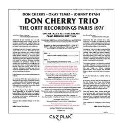 Okay Temiz - Don Cherry Trio - The ORTF Recordings Paris 1971
