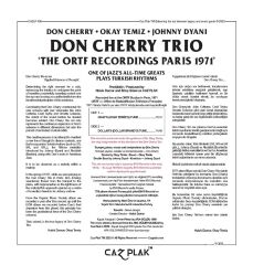 Okay Temiz - Don Cherry Trio - The ORTF Recordings Paris 1971