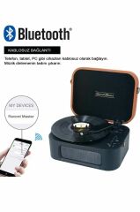 Record Master TT-270 Bluetooth Özellikli Pikap (Siyah-Kahve)