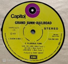 Grand Funk Railroad E Pluribus Funk LP Plak