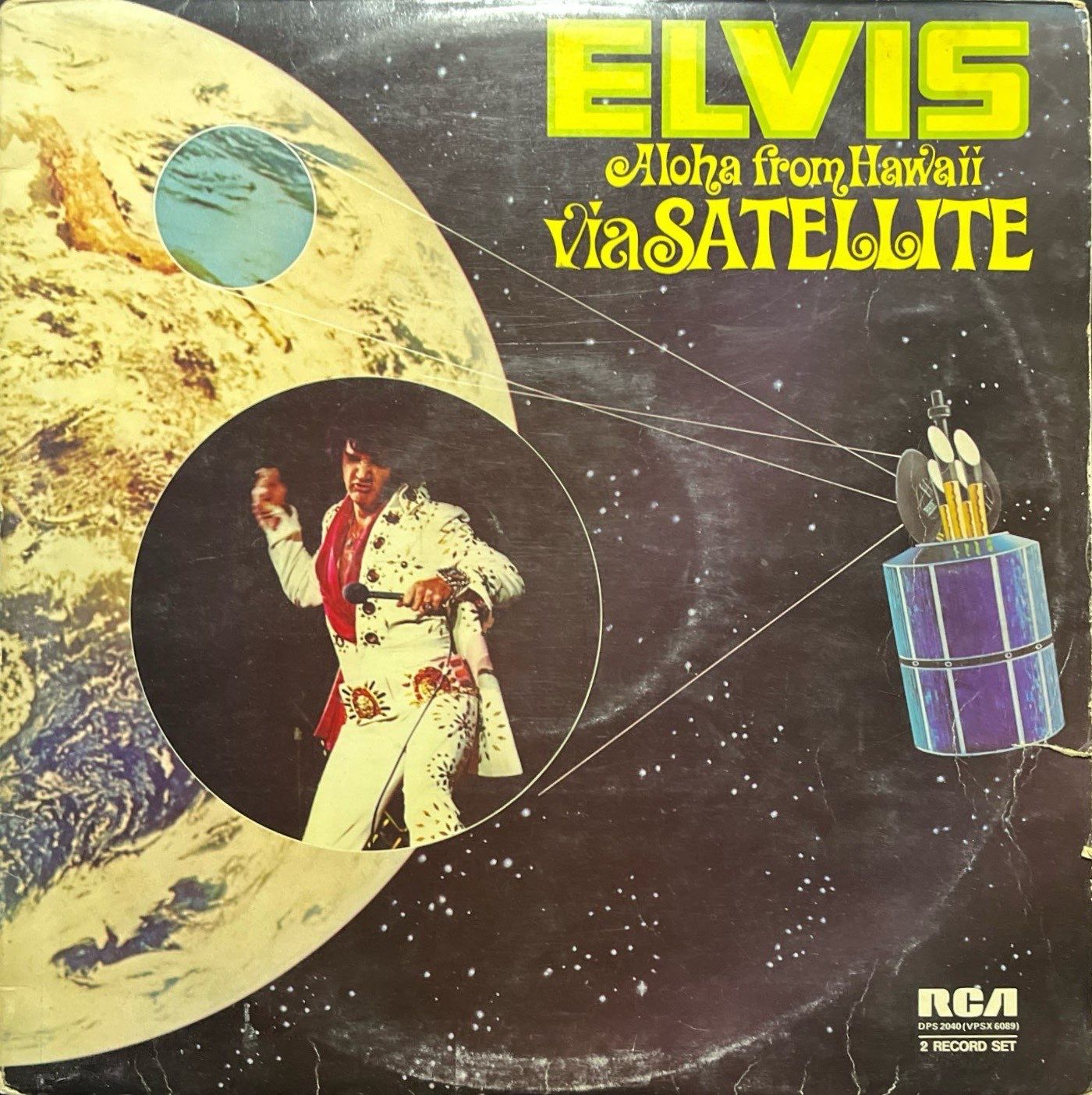 Elvis Presley Aloha From Hawaii Via Satellite Double LP Plak